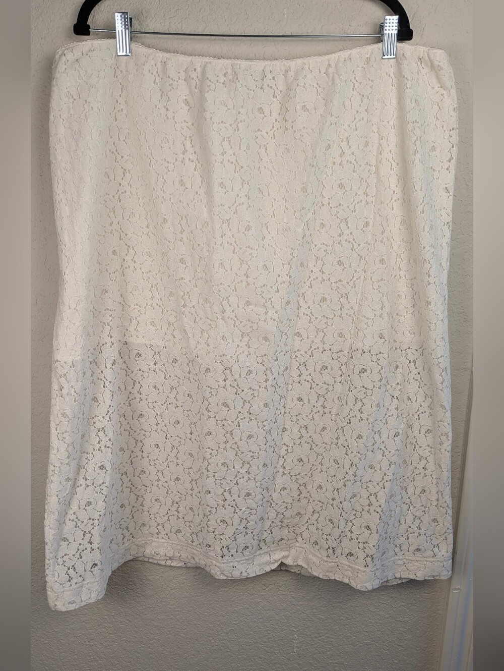 Old Navy Lace Midi Skirt 2X Lined To Mini Length Elastic Waist Excellent Fairy